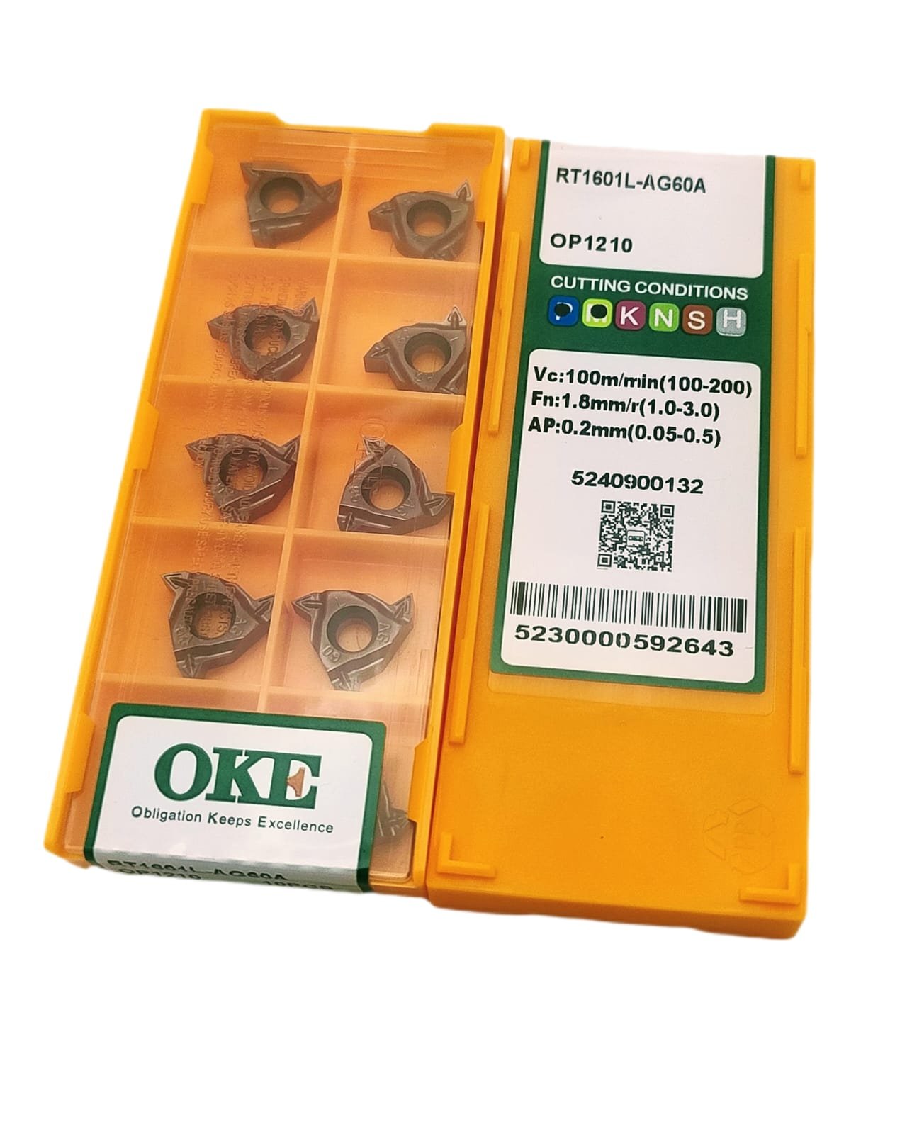 INSERTO DE METAL DURO ROSCA INT. RT16.01L AG60A OP1210