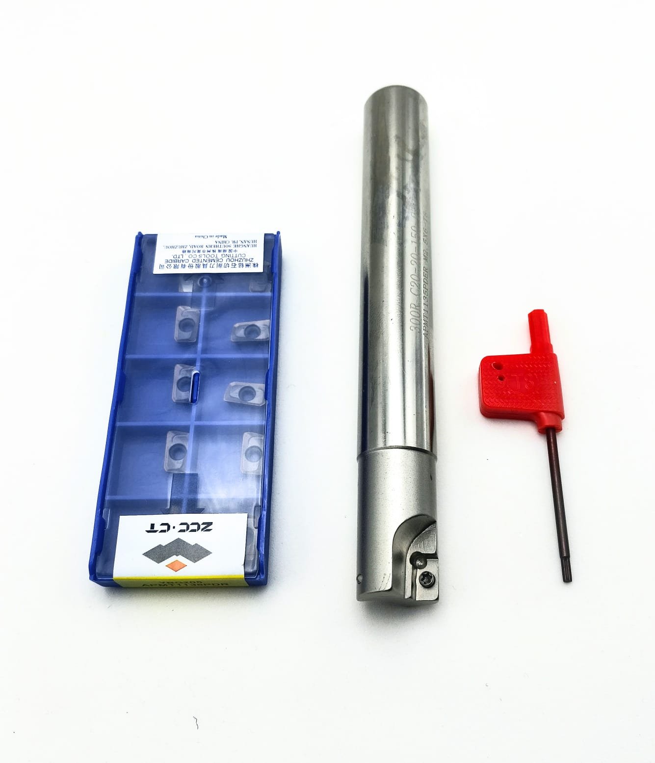 KIT SUPORTE FRESAMENTO BAP300-20-20-150-3T + INSERTOS APMT1135 YBG205 (Ø20MM)(APMT11/APKT11)
