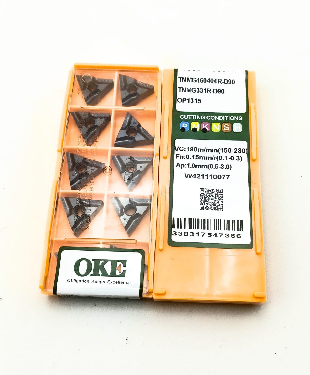 INSERTO DE METAL DURO TNMG160404R-D90 OP1315