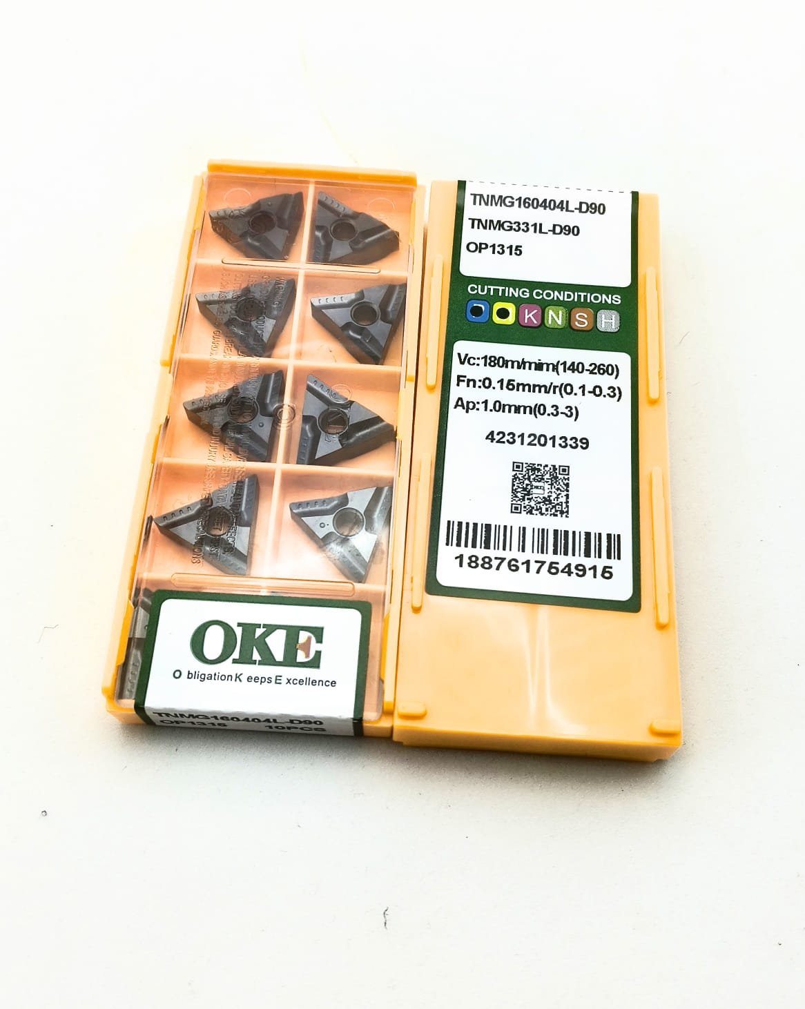 INSERTO DE METAL DURO TNMG160404L-D90 OP1315
